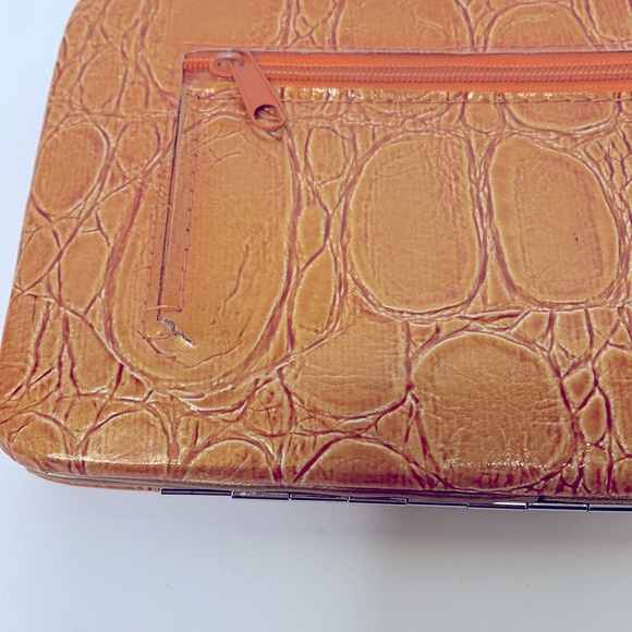 Vintage Burnt Orange Snap Weatherproof Wallet Clutch | Money Card Change Holder - Picture 9 of 11